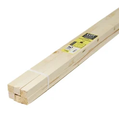 Forestea Lot de 6 tasseaux sapin rabotés 2400 x 21 x 21 mm- Tasseau Bois