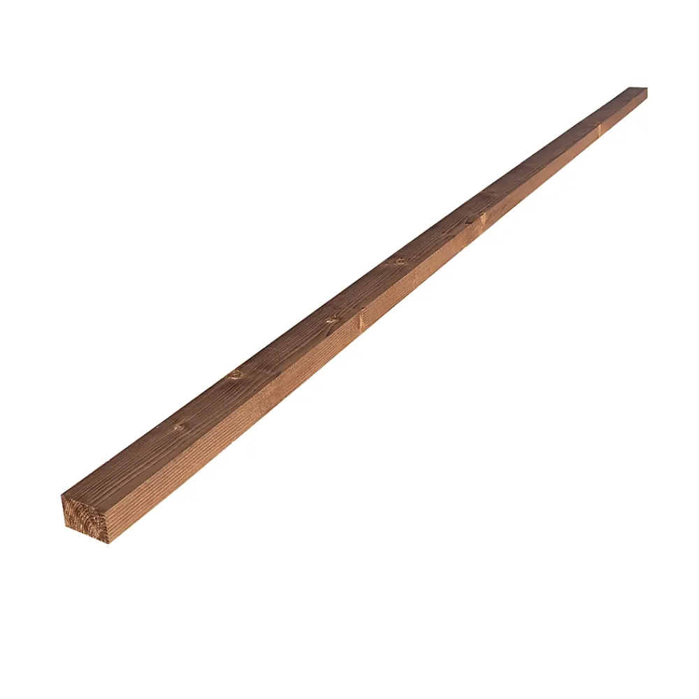 Wood&Sens Lot de 9 Tasseaux Sapin Traité marron, L.2,40 m x l.5,75 cm x Ep.35 mm- Tasseau Bois