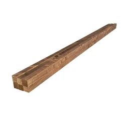 Wood&Sens Lot de 6 Tasseaux Sapin Traité marron, L.2,40 m x l.4,35 cm x Ep.43,5 mm- Tasseau Bois