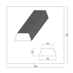 Wood&Sens Lot de 10 Tasseaux Triangulaires Sapin Traité marron, L.2,50 m x l.4,5 cm x Ep.20 mm- Tasseau Bois