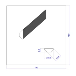 Wood&Sens Tasseau Bois<Lot de 10 Tasseaux Triangulaires Sapin Traité marron, L.2,50 m x l.2,37 cm x Ep.9,3 mm