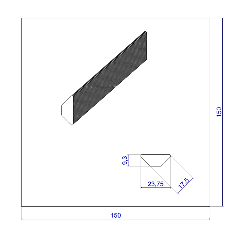 Wood&Sens Tasseau Bois<Lot de 10 Tasseaux Triangulaires Sapin Traité marron, L.2,50 m x l.2,37 cm x Ep.9,3 mm
