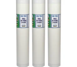 Semin Lot de 3 toiles de verre - motif chevron - rouleau 50 x 1 m- Fibre De Verre