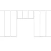 Vente-unique Verrière<Lot de 2 verrières atelier avec imposte en aluminium thermolaqué - 2 x L120 x H130 + L83 x H40 cm - Blanc - BAYVIEW