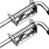 Deko Lot de 2 verrous de porte de garage à pêne dormant en acier à ressort, loquets et boulons de 127 mm- Accesoire Pour Volet