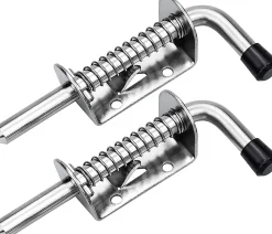 Deko Lot de 2 verrous de porte de garage à pêne dormant en acier à ressort, loquets et boulons de 127 mm- Accesoire Pour Volet