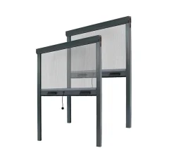Avosdim Lot Stores Moustiquaire ALU recoupable - x2 - L100 x H130cm - Gris Anthracite- Moustiquaire Pour Fenêtre