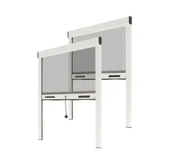 Avosdim Lot Stores Moustiquaire ALU recoupable - x2 - L80 x H130cm - Blanc- Moustiquaire Pour Fenêtre
