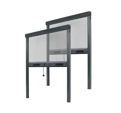 Avosdim Moustiquaire Pour Fenêtre<Lot Stores Moustiquaire ALU recoupable - x2 - L150 x H230cm - Gris Anthracite