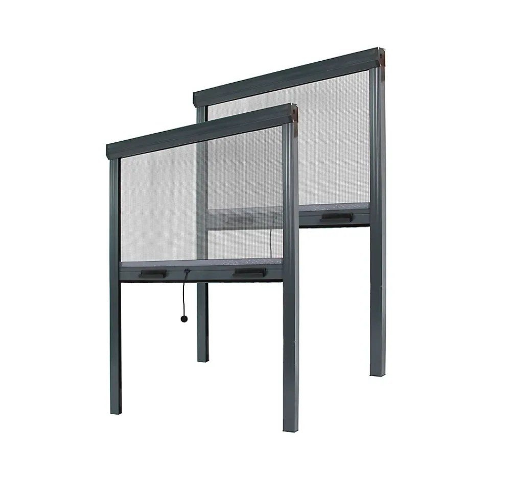 Avosdim Moustiquaire Pour Fenêtre<Lot Stores Moustiquaire ALU recoupable - x2 - L150 x H230cm - Gris Anthracite