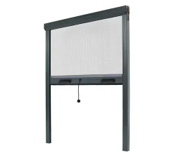 Avosdim Lot Stores Moustiquaire ALU recoupable - x2 - L125 x H160cm - Gris Anthracite- Moustiquaire Pour Fenêtre