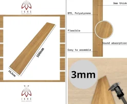 Ikhemalarka Panneau Mural Décoratif<20m² - 120 pièces de panneaux polystyrène, panneaux de plafond, panneaux muraux, décors, imitation pour plafonds - P05