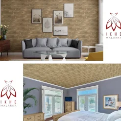 Ikhemalarka Panneau Mural Décoratif<20m² - 120 pièces de panneaux polystyrène, panneaux de plafond, panneaux muraux, décors, imitation pour plafonds - PP-104