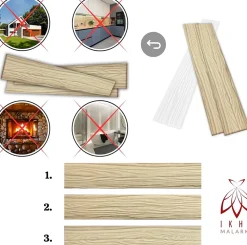 Ikhemalarka Panneau Mural Décoratif<20m² - 120 pièces de panneaux polystyrène, panneaux de plafond, panneaux muraux, décors, imitation pour plafonds - P4-12
