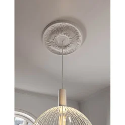Decoflair M72 Rosace Polyuréthane 300 x 300 x 33 - 1 pièce- Moulure Et Rosace De Plafond