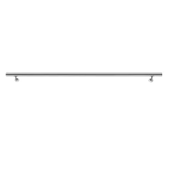 AICA Sanitaire Accessoire D'Escalier<Main courante - acier inox 304 - 100cm - Rampe escalier mural avec embouts - Pour intérieur et extérieur - Avec supports muraux