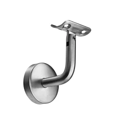 AICA Sanitaire Accessoire D'Escalier<Main courante - acier inox 304 - 100cm - Rampe escalier mural avec embouts - Pour intérieur et extérieur - Avec supports muraux