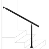 AICA Sanitaire Main courante 1.5 m noir inox 201 fixation sol et mur escaliers intérieur extérieur by Aica- Accessoire D'Escalier