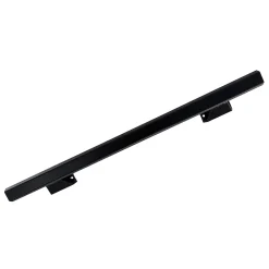Homewell Main courante alu 1 mètre - Noir mat laqué 9005 - Kit avec 2 supports muraux et embouts noirs- Accessoire D'Escalier