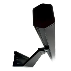 Homewell Main courante alu 1 mètre - Noir mat laqué 9005 - Kit avec 2 supports muraux et embouts noirs- Accessoire D'Escalier