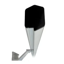 Homewell Accessoire D'Escalier<Main courante alu 1 mètre - Finition anodisée argent - Kit avec 2 supports muraux et embouts noirs