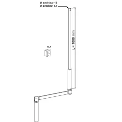 Slid’Up By Mantion Manivelle gris clair de volet roulant 1300 mm 12 mm- Volet Roulant