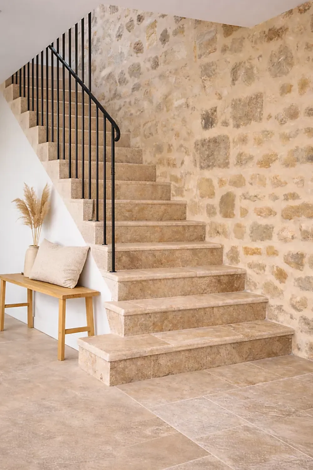 Ligerio Accessoire D'Escalier<Marche d'escalier en travertin naturel mix bords arrondis interieur exterieur