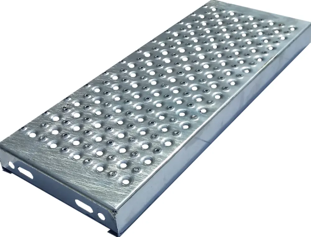Meiser Marche d'escaliers tole perforée TOLHUIT 800x240 mm galvanisé à chaud- Accessoire D'Escalier