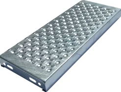 Meiser Marche d'escaliers tole perforée TOLHUIT 800x240 mm galvanisé à chaud- Accessoire D'Escalier