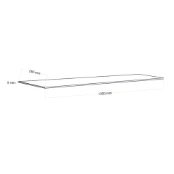 Fortia Accessoire D'Escalier<Marche palière chêne L.130 cm