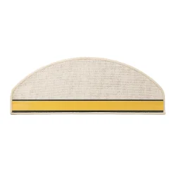 Floordirekt Marchettes d'escalier antidérapantes Sécuriser Vos marches Crème 23,5 x 65 cm Demi-circulaire- Accessoire D'Escalier