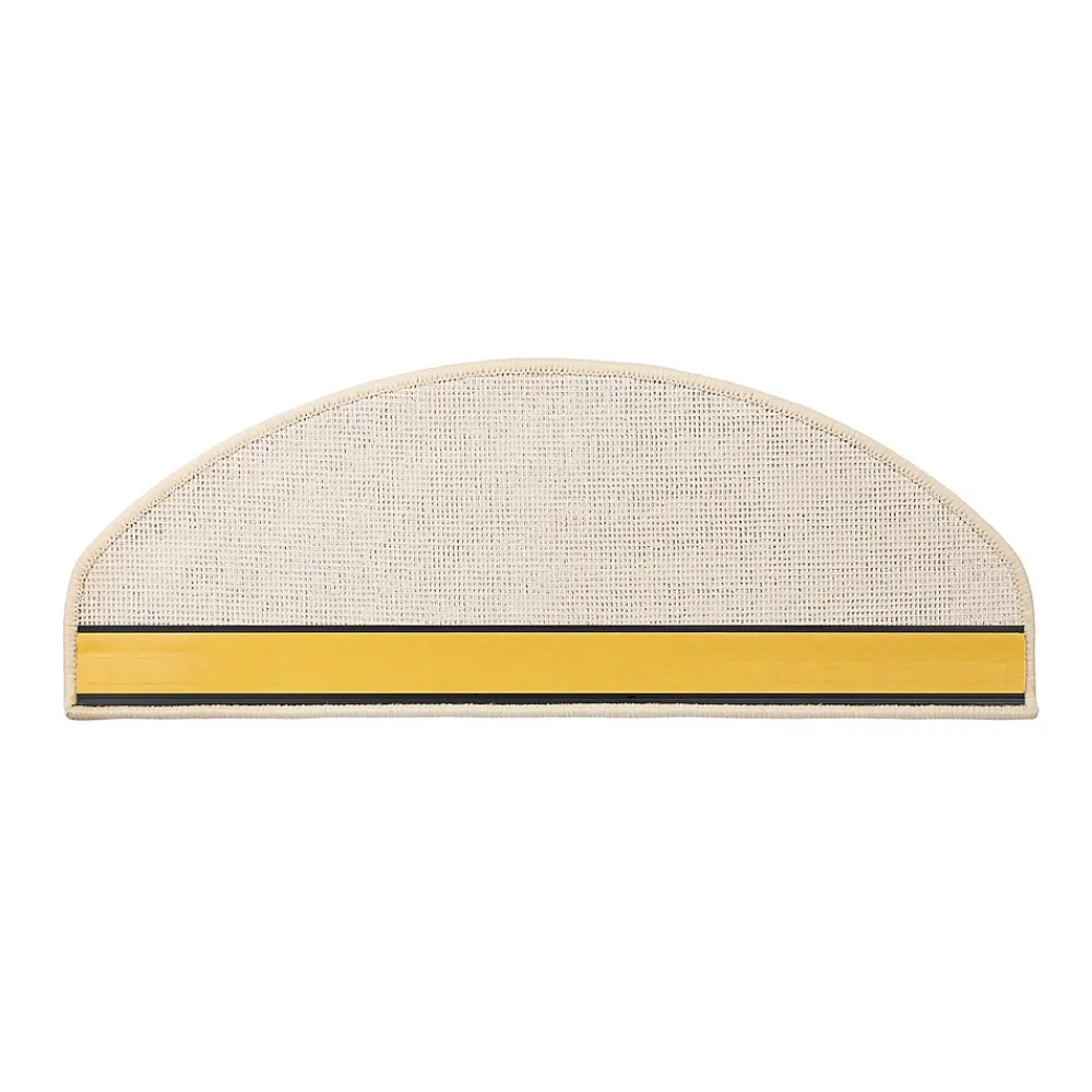 Floordirekt Marchettes d'escalier antidérapantes Sécuriser Vos marches Crème 23,5 x 65 cm Demi-circulaire- Accessoire D'Escalier
