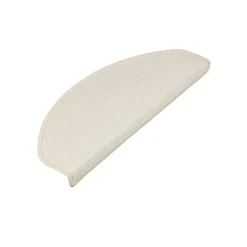Floordirekt Marchettes d'escalier Dynasty Velours, antidérapantes, Crème, Semi-Circulaire, 23,5 x 65 cm -- Accessoire D'Escalier