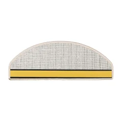 Floordirekt Marchettes d'escalier Dynasty Velours, antidérapantes, Crème, Semi-Circulaire, 23,5 x 65 cm -- Accessoire D'Escalier