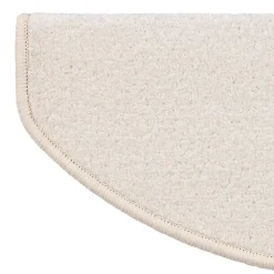 Floordirekt Marchettes d'escalier Dynasty Velours, antidérapantes, Crème, Semi-Circulaire, 23,5 x 65 cm -- Accessoire D'Escalier