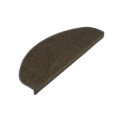 Floordirekt Marchettes d'escalier Dynasty Velours, antidérapantes, Terra, Semi-Circulaire, 23,5 x 65 cm -- Accessoire D'Escalier