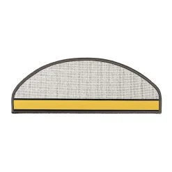 Floordirekt Marchettes d'escalier Dynasty Velours, antidérapantes, Terra, Semi-Circulaire, 23,5 x 65 cm -- Accessoire D'Escalier
