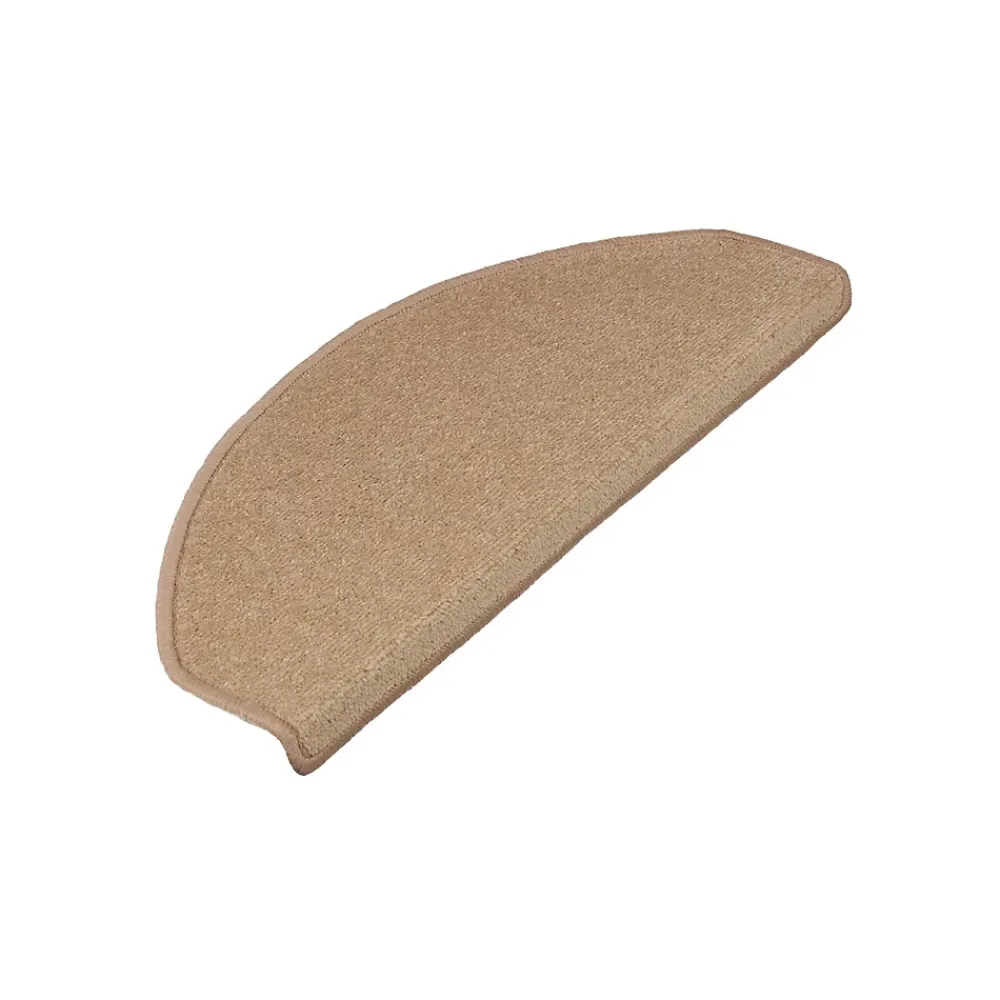 Floordirekt Accessoire D'Escalier<Marchettes d'escalier Dynasty Velours, antidérapantes, Marron clair, Semi-Circulaire, 23,5 x 65 cm -
