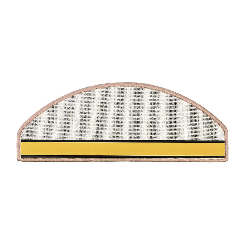Floordirekt Accessoire D'Escalier<Marchettes d'escalier Dynasty Velours, antidérapantes, Marron clair, Semi-Circulaire, 23,5 x 65 cm -