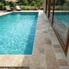 Ligerio Margelle en travertin mix - 61 cm x 33 cm, 3 cm, Arrondi (Vendu à la pièce)- Carrelage Extérieur Et Terrasse