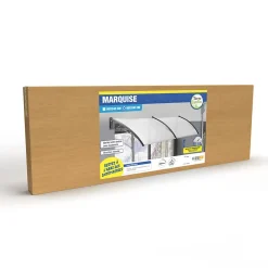 Terre Jardin Auvent Et Marquise<Marquise de porte transparente 300 x 80 cm - Grande couverture -
