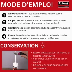 Rubson Colle Carrelage Mural<Mastic pour parquet RAL7016 280ml
