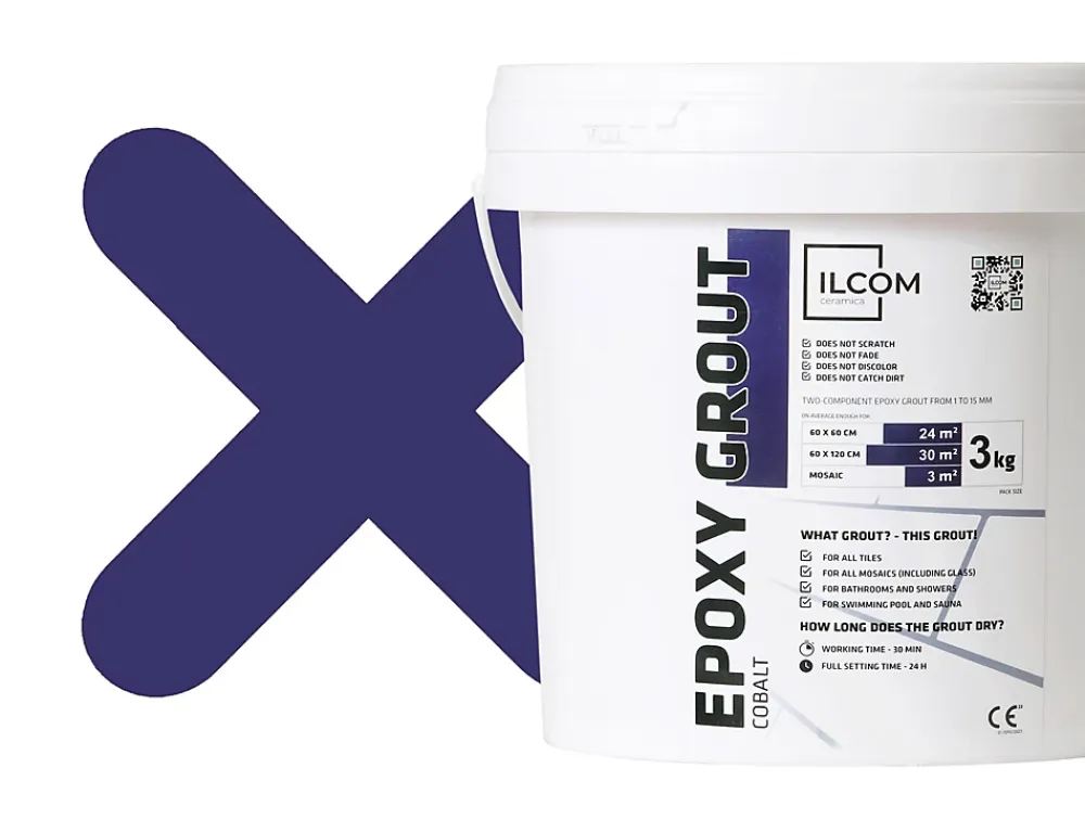 Ilcom Joint Carrelage Sol<Mastic époxy bi-composant pour le remplissage des joints - Bleu cobalt - 3Kg