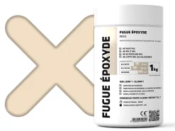 Ilcom Mastic époxy bi-composant pour le remplissage des joints - Beige - 1Kg- Joint Carrelage Sol