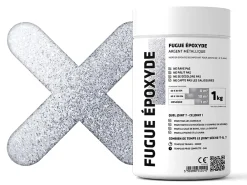 Ilcom Mastic époxy bi-composant pour le remplissage des joints - Agent métallique - 1Kg- Joint Carrelage Sol