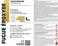Ilcom Joint Carrelage Sol<Mastic époxy bi-composant pour le remplissage des joints - Or métallique - 1Kg