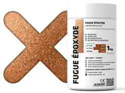 Ilcom Mastic époxy bi-composant pour le remplissage des joints - Cuivre métallique - 1Kg- Joint Carrelage Sol