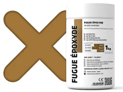 Ilcom Mastic époxy bi-composant pour le remplissage des joints - Brun clair - 1Kg- Joint Carrelage Sol
