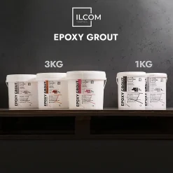 Ilcom Joint Carrelage Sol<Mastic époxy bi-composant pour le remplissage des joints - Blanc - 1Kg