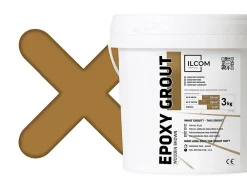 Ilcom Mastic époxy bi-composant pour le remplissage des joints - Brun clair - 3Kg- Joint Carrelage Sol